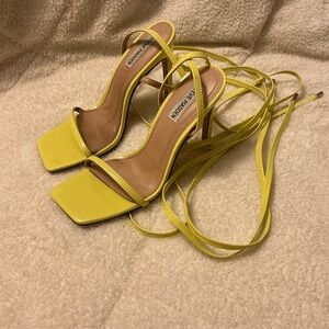 Steve Madden Bright Yellow Strappy Heels